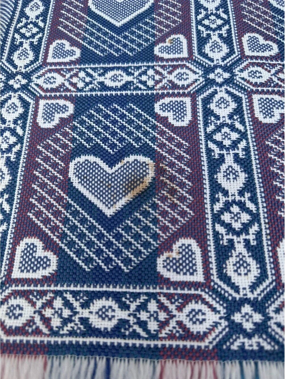 Vintage Heart Cottagecore Placemats Set of 4 Reversible Farmhouse Decor